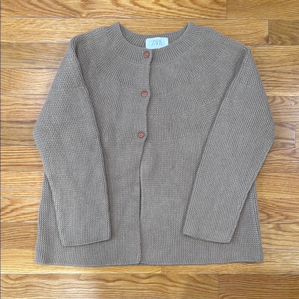 Zara Brown Knit Cardigan